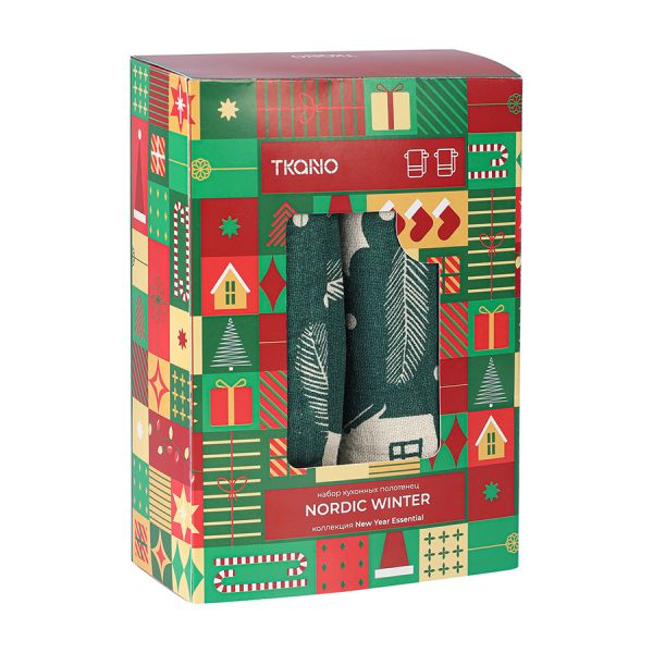 Набор кухонных полотенец nordic winter из коллекции new year essential, 50х70 см Tkano