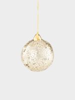 Игрушка елочная 6 см, пластик/пайетки, шампань, Шар, New year
