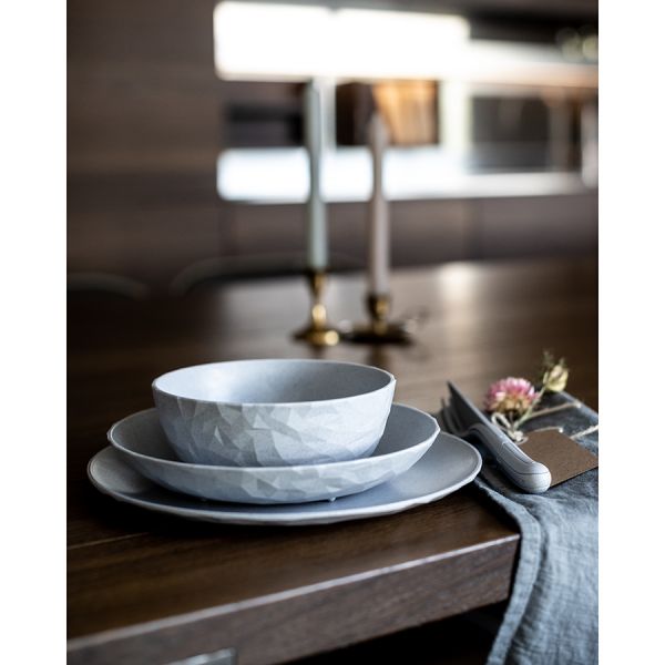 Тарелка суповая club organic 22 см синяя