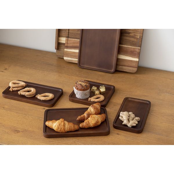 Поднос деревянный прямоугольный bernt, 29х16 см, орех