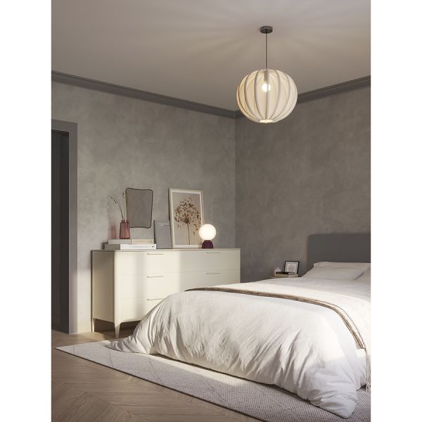 Светильник подвесной texture rib, D48 см, бежевый Bergenson Bjorn