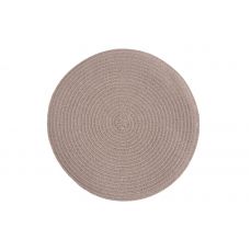 Салфетка под приборы 38 см, полипропилен, круглая, песочно-коричневая, Matera ANNA LAFARG