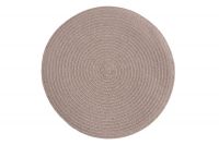 Салфетка под приборы 38 см, полипропилен, круглая, песочно-коричневая, Matera ANNA LAFARG