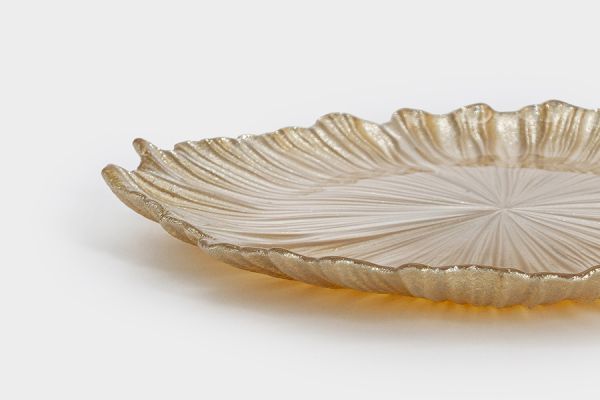 Тарелка закусочная 21 см, стекло, золотистая, Ray ANNA LAFARG