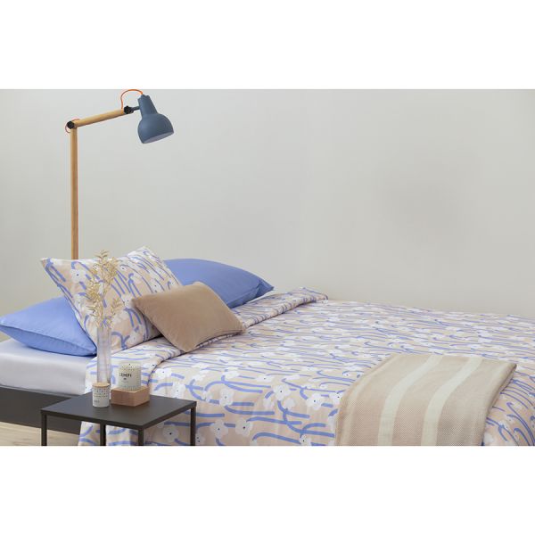 Комплект постельного белья сиреневого цвета с принтом Полярный цветок из коллекции scandinavian touch 200х220 см