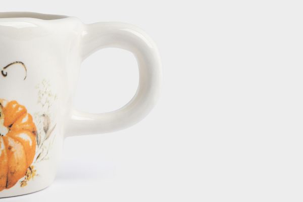 Кружка 340 мл, керамика, молочная, Тыквы, Bright pumpkin ANNA LAFARG
