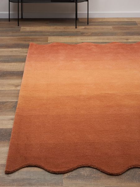 Ковер из шерсти over horizon 200x300 см терракотового цвета из коллекции trendy ruffles Tkano