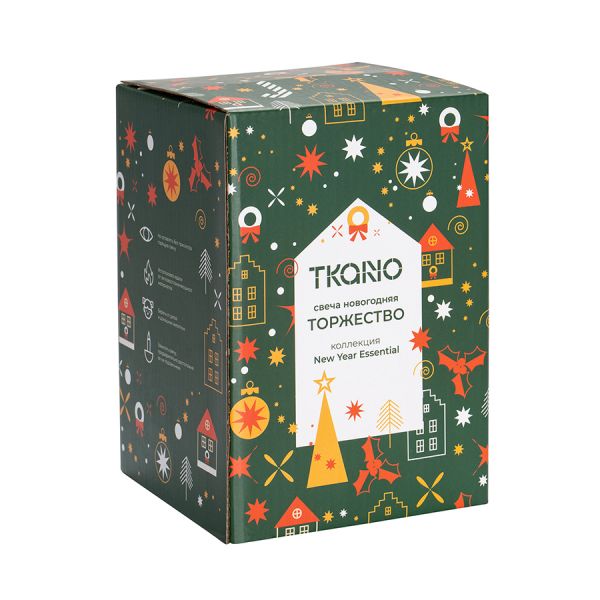Свеча новогодняя Торжество из коллекции new year essential, 17 см Tkano
