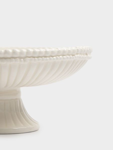 Блюдо на ножке 20х9 см, керамика, белое, Tulip ANNA LAFARG
