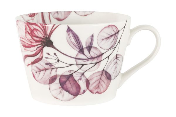 Кружка 480 мл, фарфор, белая, Азалия бордовая, Magic flowers ANNA LAFARG