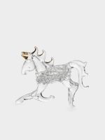 Статуэтка 8х9 см, стекло, золотистая, Лошадка, Horse Anna Lafarg