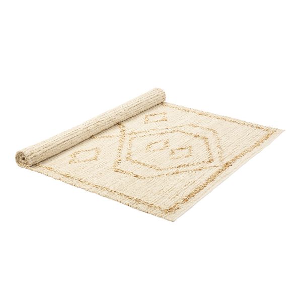 Ковер из джута и переработанного хлопка kolkata из коллекции ethnic 200х300 см Tkano