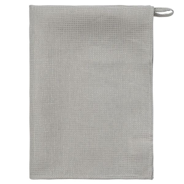 Набор из двух вафельных полотенец изо льна серого цвета из коллекции essential 50х70 см