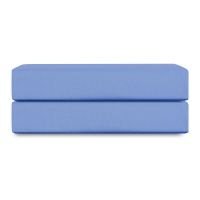 Простыня на резинке из премиального сатина сиреневого цвета из коллекции essential, 160х200х30 см Tkano