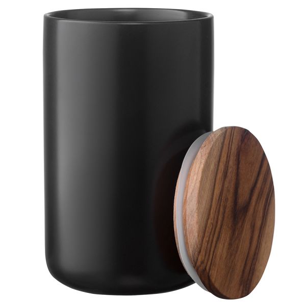 Банка для хранения керамическая smart solutions 750 мл черная