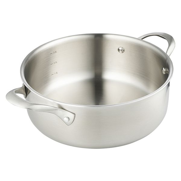 Кастрюля с крышкой 3ply etalon 24 см, 4 л Liberty Jones
