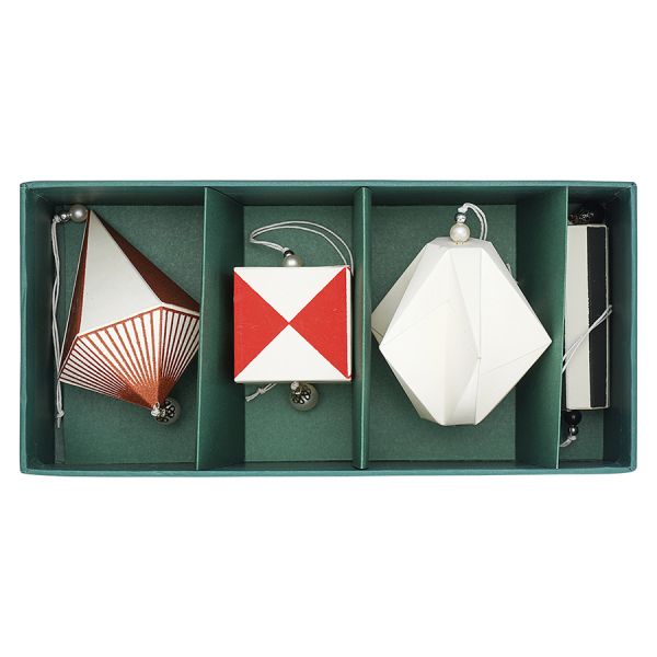 Набор елочных украшений из бумаги christmas chic из коллекции new year essential Tkano