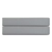 Простыня на резинке из премиального сатина светло-серого цвета из коллекции essential,  180х200х30 см Tkano