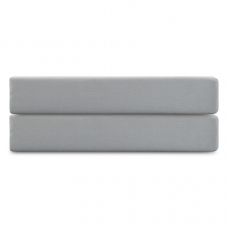 Простыня на резинке из премиального сатина светло-серого цвета из коллекции essential, 200х200х30 см Tkano