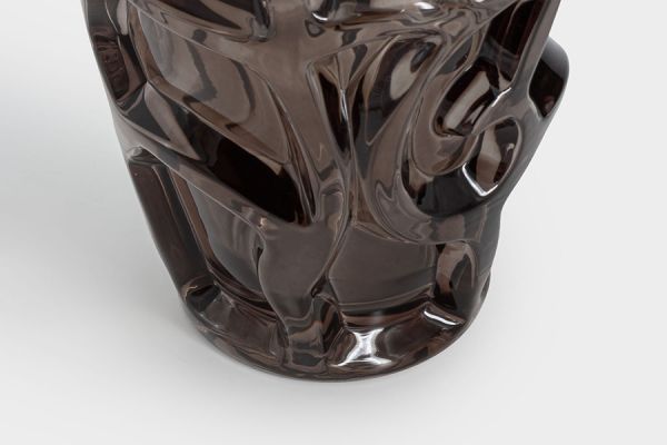 Ваза для цветов 29 см, стекло, коричневая, Узоры, Galaxy ANNA LAFARG
