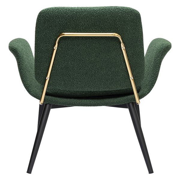 Лаунж-кресло hilde, букле, темно-зеленое Bergenson Bjorn