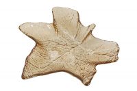 Блюдо 22х23 см, стекло, янтарное, Кленовый лист, Autumn forest ANNA LAFARG