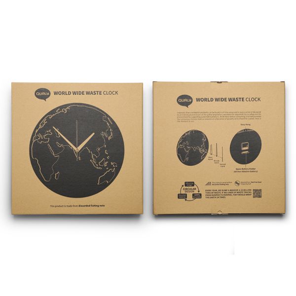 Часы настенные world wide waste коричневые