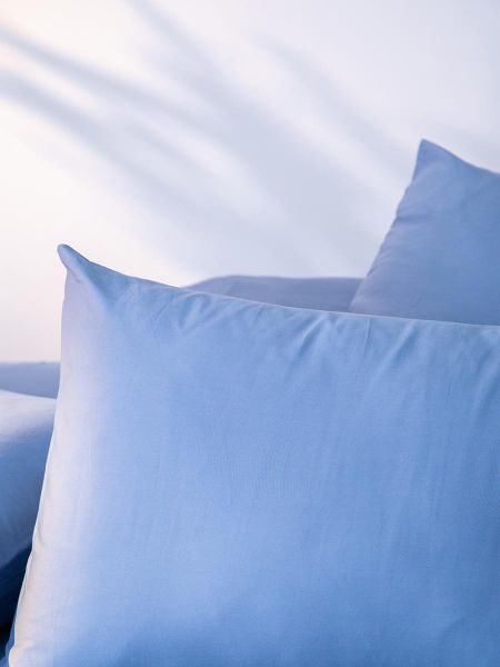 Набор наволочек из премиального сатина джинсово-синего цвета из коллекции essential, 70х70 см Tkano