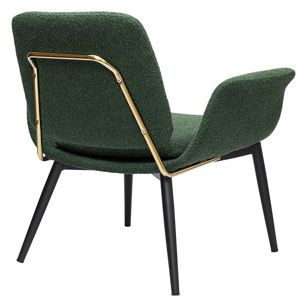 Лаунж-кресло hilde, букле, темно-зеленое Bergenson Bjorn