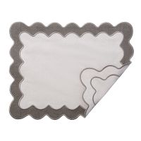 Салфетка под приборы с контрастным кантом серого цвета из коллекции trendy ruffles, 35х45 см Tkano
