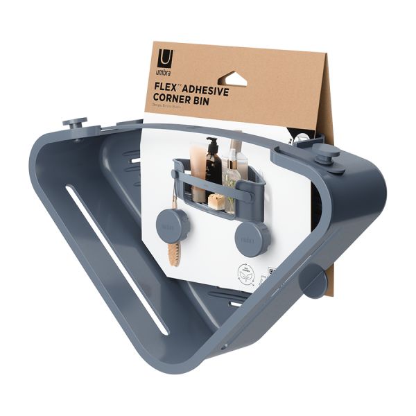 Органайзер для душа flex adhesive угловой, голубой Umbra