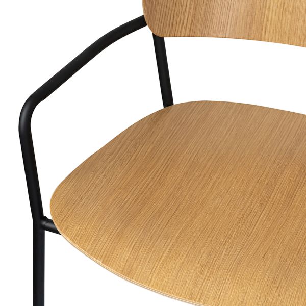 Стул с подлокотниками torfrid, светлый орех Bergenson Bjorn