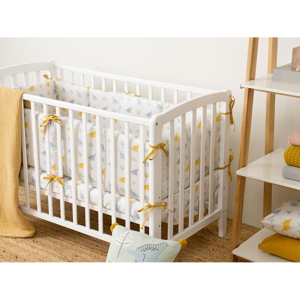 Комплект постельного белья из сатина с принтом dinosauria world из коллекции tiny world, 110х140 см Tkano