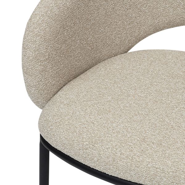 Стул coastal, букле, крем-брюле/черный Bergenson Bjorn