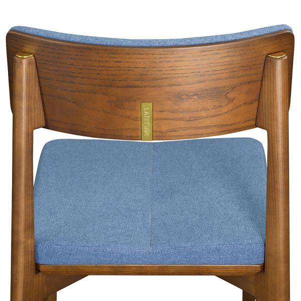 Стул aska рогожка орех/темно-синий Latitude