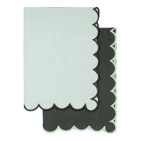 Набор кухонных полотенец с контрастным кантом зеленого цвета из коллекции trendy ruffles, 50х70 см Tkano