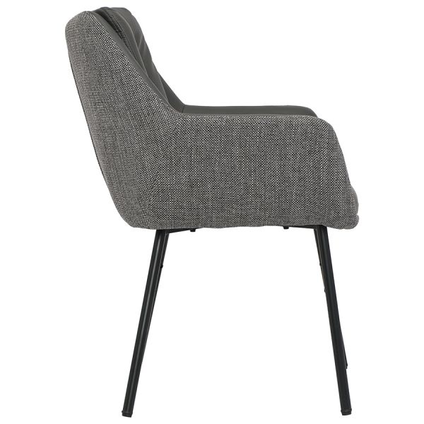 Стул allar, экокожа, рогожка, серый Bergenson Bjorn