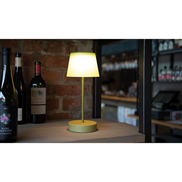 Лампа настольная oscar usb 14.5х14.5х34 см оливковая