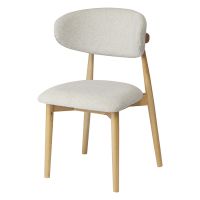 Стул stone, мягкий шенилл, кремовый Bergenson Bjorn