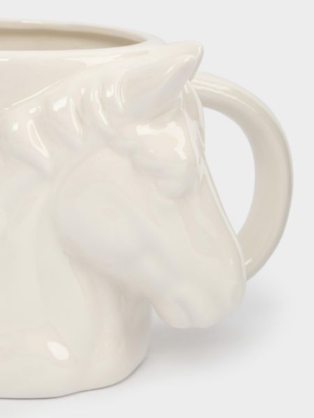 Кружка 500 мл, фарфор, белая, Конь, Horse ANNA LAFARG
