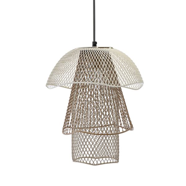 Светильник подвесной vinger, D28х37 см, белый/бежевый/золотой Bergenson Bjorn