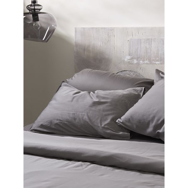Набор наволочек из премиального сатина серого цвета из коллекции essential, 50х70 см Tkano