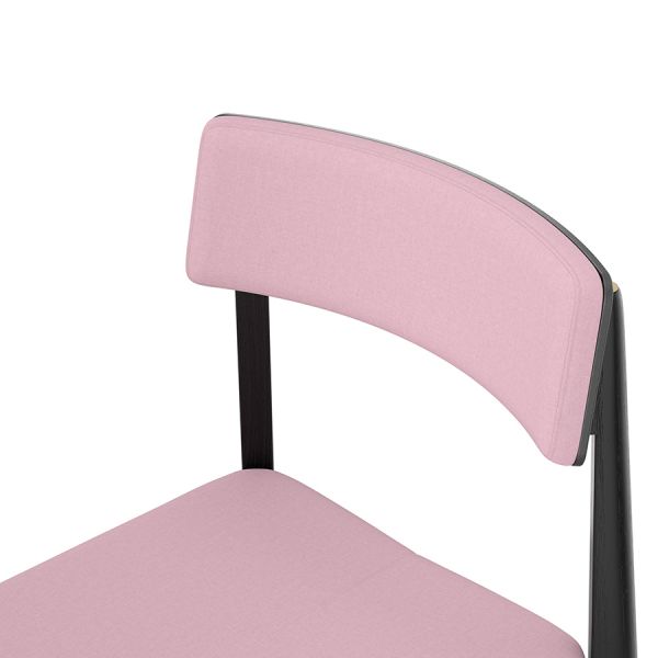 Набор из 2 стульев aska рогожка черный/розовый