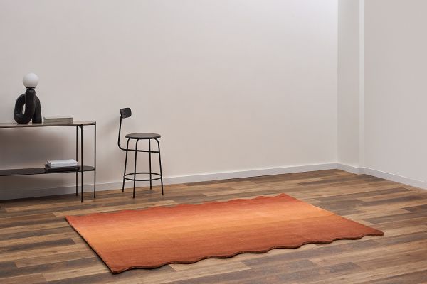 Ковер из шерсти over horizon 180x230 см терракотового цвета из коллекции trendy ruffles Tkano

