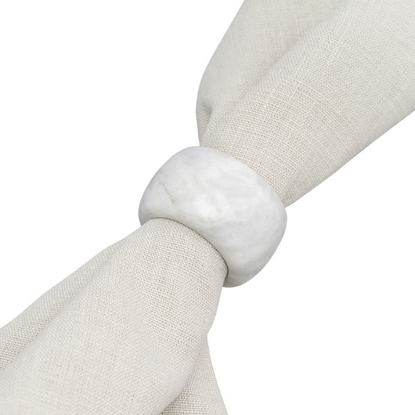 Набор колец для салфеток marm, D5 см, белый мрамор, 2 шт. Liberty Jones