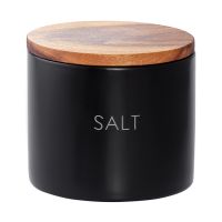 Банка керамическая для хранения соли 400 мл, черная Smart Solutions