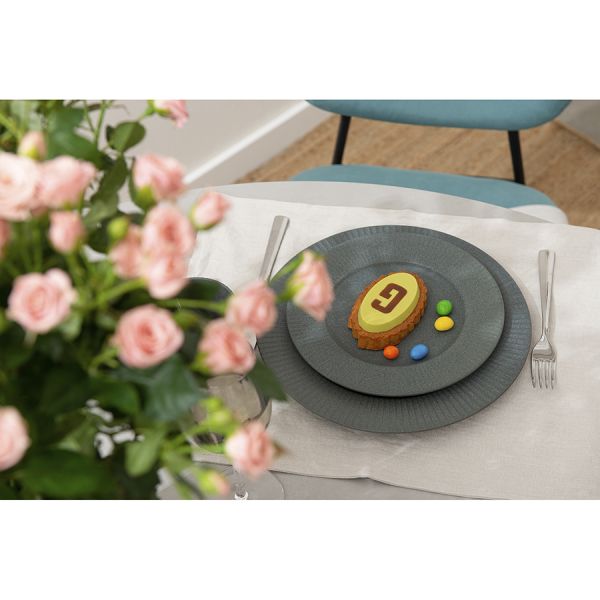 Набор обеденных тарелок soft ripples 27 см серые 2 шт Liberty Jones