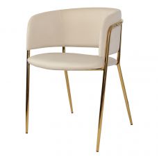 Стул helning, велюр, латунь/бежевый Bergenson Bjorn