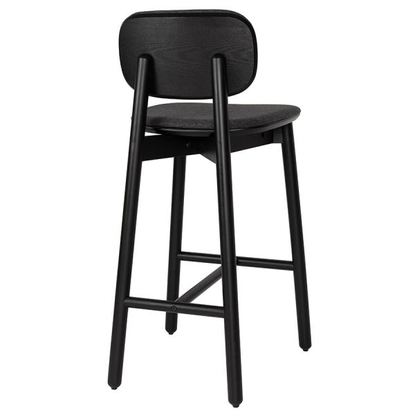 Стул барный с обивкой saga, рогожка, темно-серый Latitude