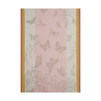 Полотенце для посуды 60х80 см, 100%хлопок, розовое, JARDIN DES PAPILLONS Le Jacquard Francais